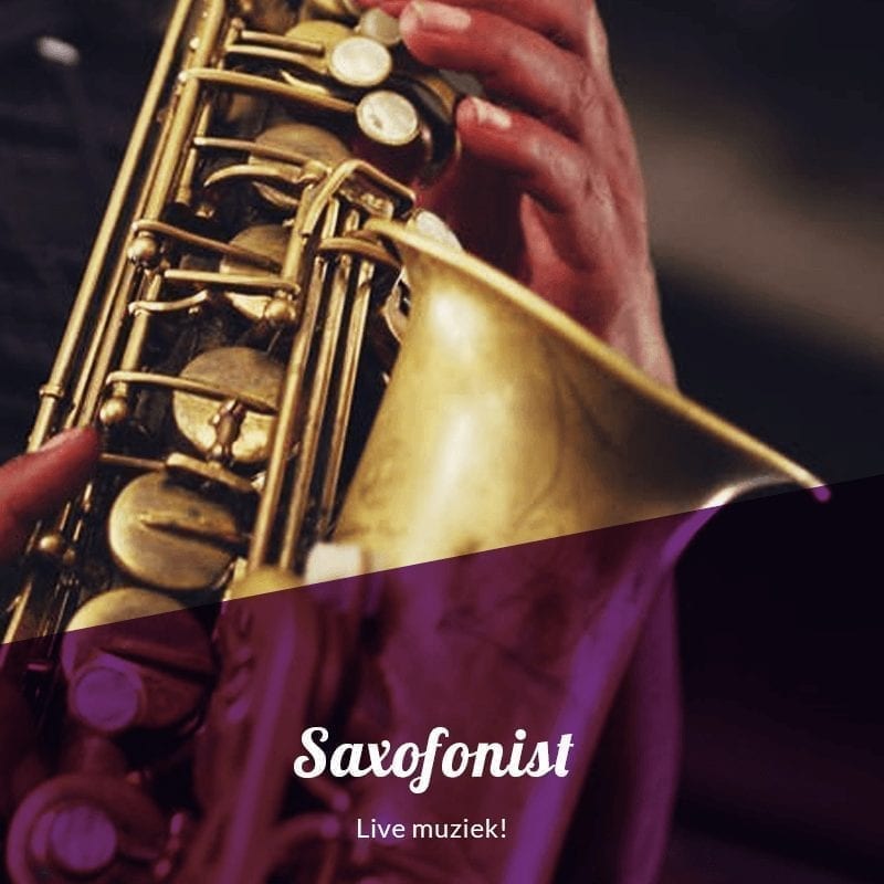 Saxofonist live muziek Dj Bruiloft